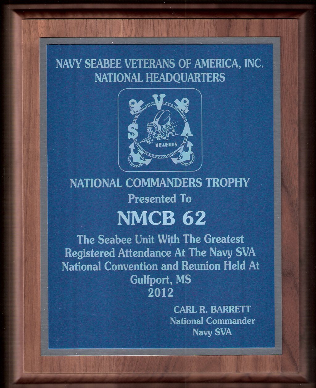 National Commanders Trophy October 2012 National Convention Gulfport, MS